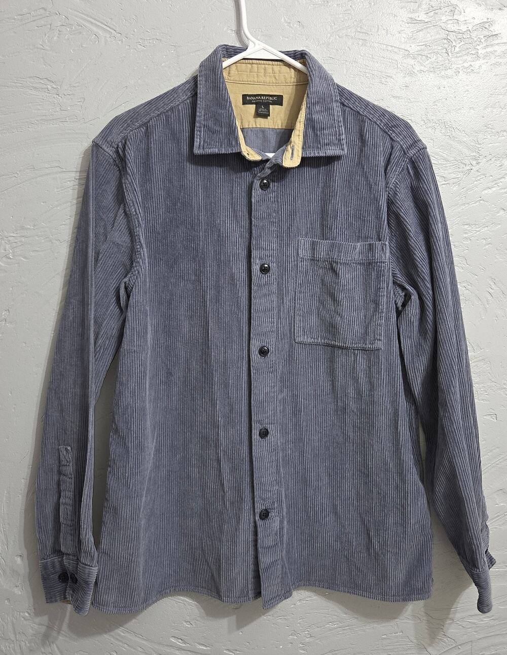 Banana Republic Men's Blue Corduroy Button Up Shirt Jacket Size Large